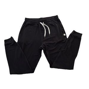 Vuori Performance Joggers Women's S/M Black Dream Knit Tapered Leg Running Gym